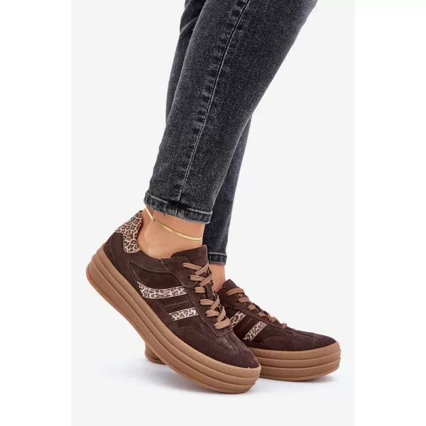  Dámske topánky ZAZOO N1176 BROWN/BEIGE 