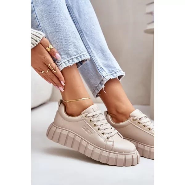  Dámske topánky BIG STAR MM274618 BEIGE Big Star Shoes 