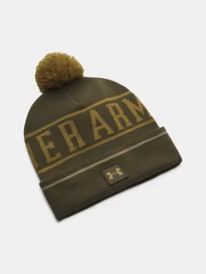 Pánska čiapka UNDER ARMOUR M HALFTIME POM BEANIE 1386634-308 ZELENÁ
