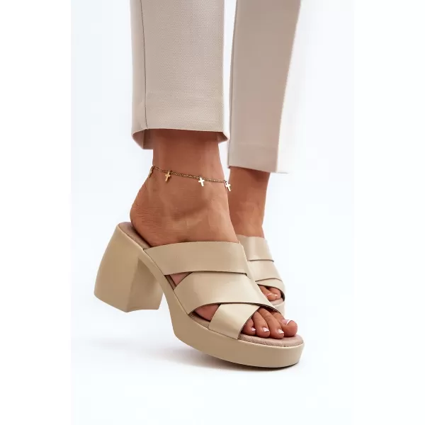  Dámske žabky ZAZOO 40373 BEIGE 