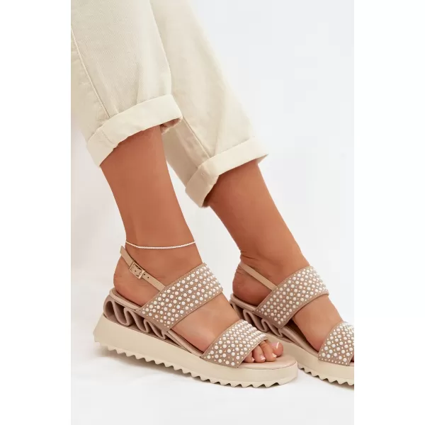  Dámske sandále D&A CR61-3067 BEIGE 