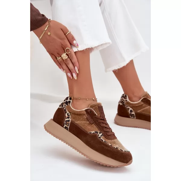  Dámske tenisky BIG STAR OO274A313 BROWN/BEIGE Big Star Shoes 