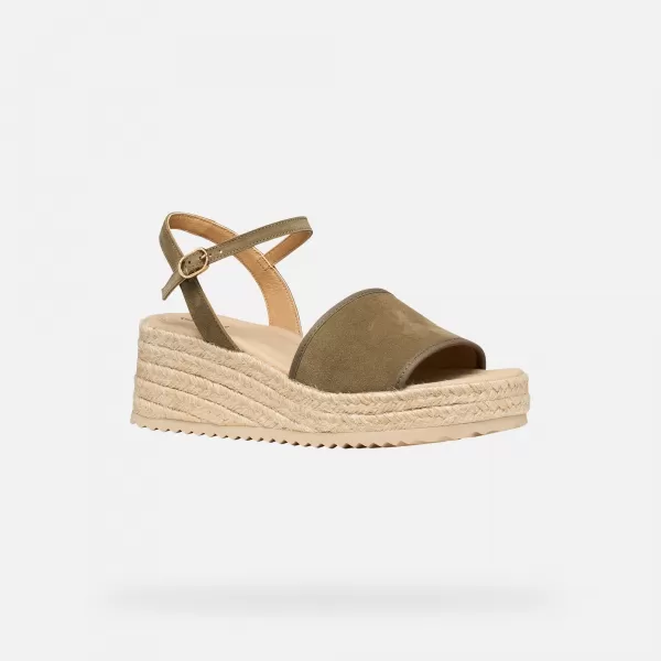  Dámske sandále GEOX ALEMERIA G012886 KHAKI 