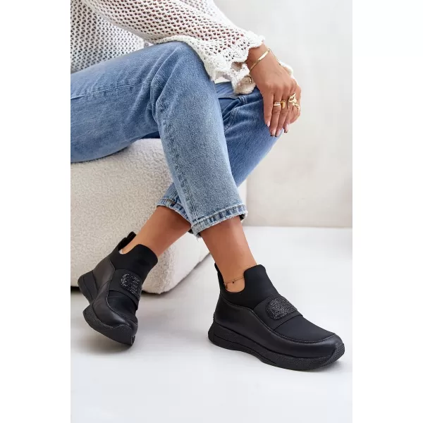  Dámske topánky na platforme ARTIKER 55C0035 BLACK 