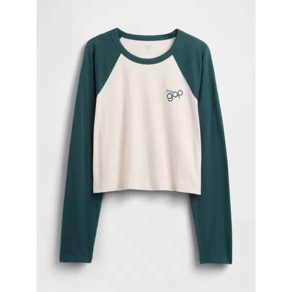  Dámske tričko GAP RAGLAN CROPPED TEE 846969-02 DEEP HUNTER 