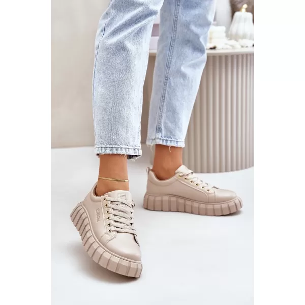  Dámske topánky BIG STAR MM274618 BEIGE Big Star Shoes 