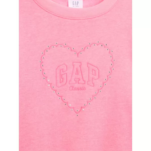  Detská mikina GAP CREW SWEATSHIRT 839163-00 PINK HEART 