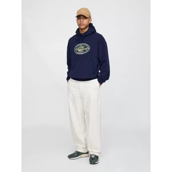  Pánska mikina GAP LOGO PULLOVER HOODIE 744731-00 NAVY UNIFORM 