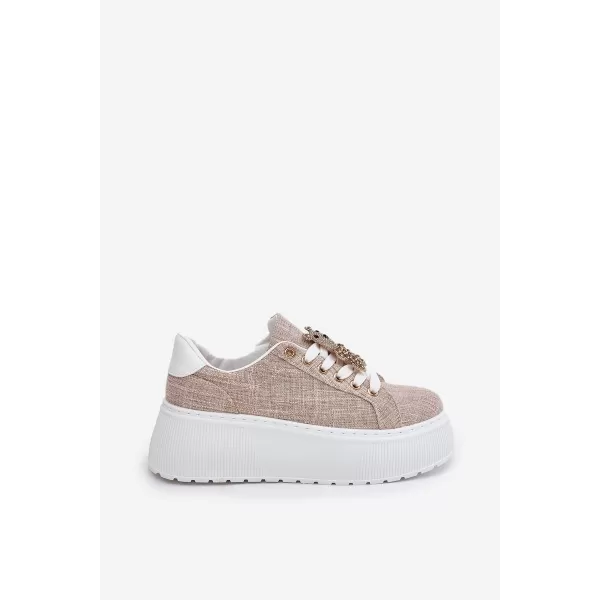  Dámske tenisky S.BARSKI BF51-014 BEIGE 