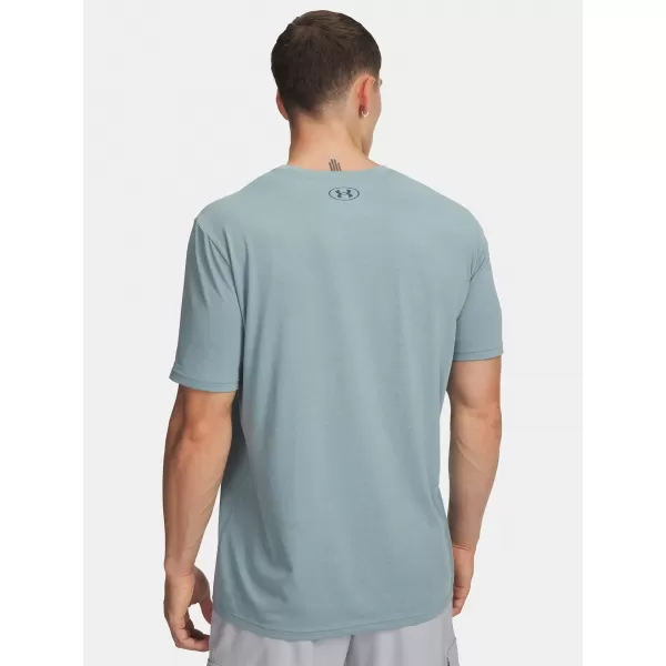  Pánske tričko UNDER ARMOUR UA TEAM ISSUE WORDMARK SS 1329582-323 ZELENÁ 
