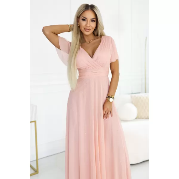  Dámske šaty NUMOCO 635-7 BROSKYŇOVÁ 