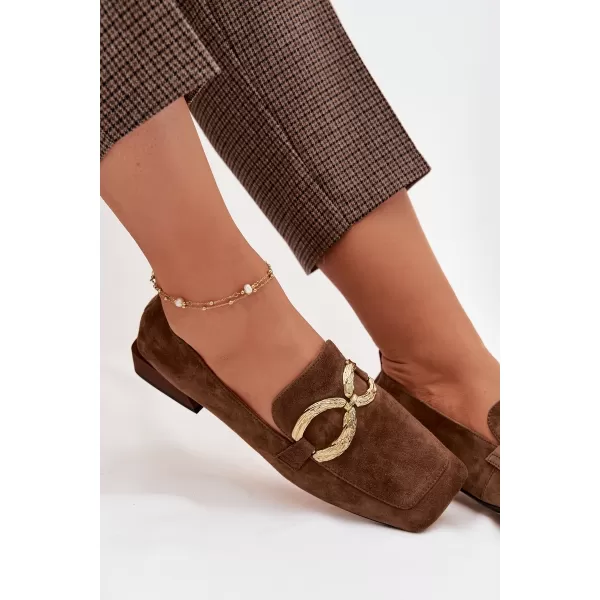  Dámske mokasíny D&A CR61-3115 BROWN 