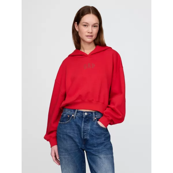  Dámska mikina GAP CROPPED LOGO PULLOVER HOODIE 841725-12 TOMATO SAUCE 