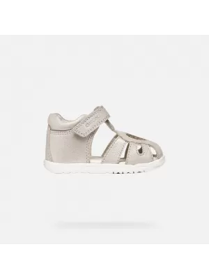 Dievčatá prvé kroky GEOX SANDAL MACCHIA B654WA0MAEWC0262 ŠEDÁ