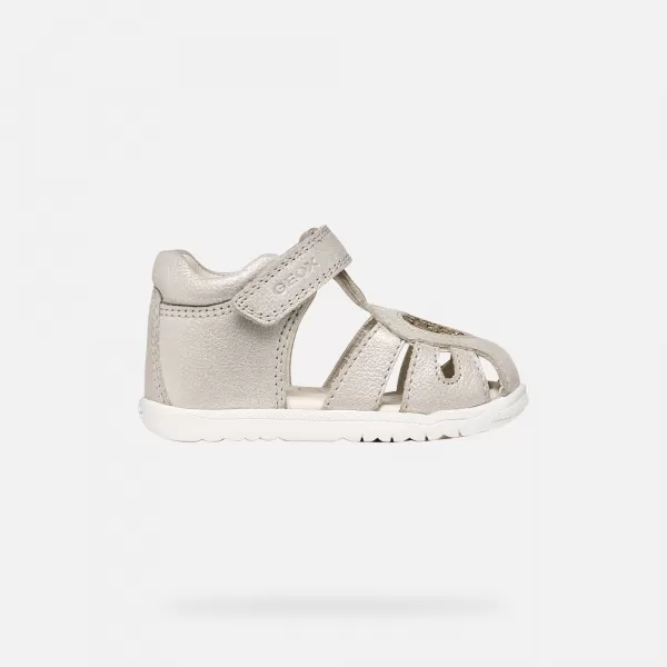  Dievčatá prvé kroky GEOX SANDAL MACCHIA B654WA0MAEWC0262 ŠEDÁ 