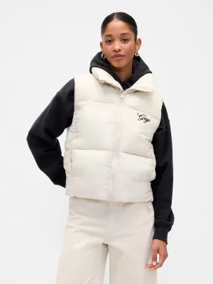 Dámska vesta GAP LOGO PUFFER VEST 818719-02 CHINO