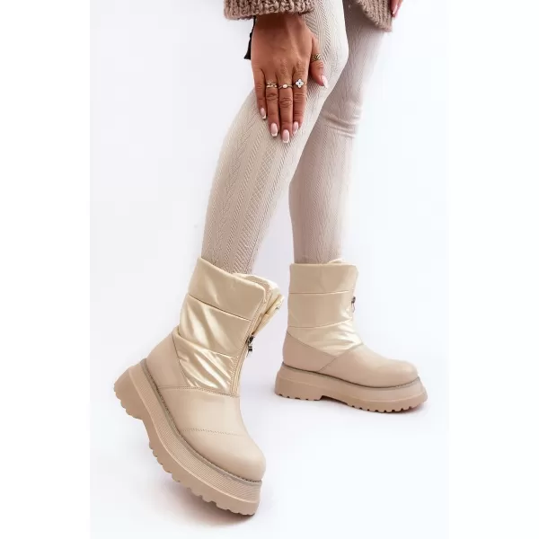  Dámske snehule GOE MM2N4079 BEIGE 