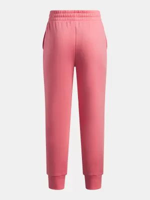 Dievčenské tepláky UNDER ARMOUR UA RIVAL FLEECE JOGGERS 1379525-600 RUŽOVÁ
