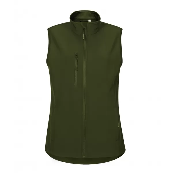  Dámska softshellová vesta ALTISPORT NoPrint NP/ALW965 MILITARY 
