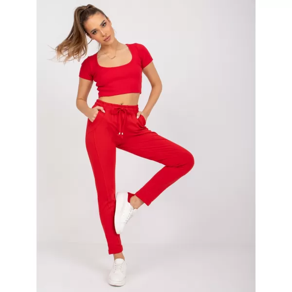  Dámske tepláky BASIC FEEL GOOD RV-DR-3589.08X RED 