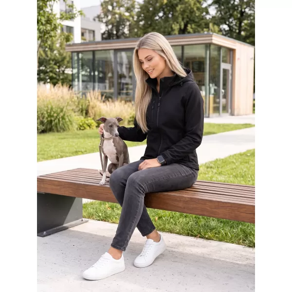  Dámska softshellová bunda ALTISPORT NoPrint NP/ALW945 ČIERNA 