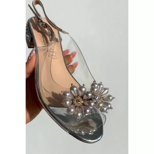  Dámske sandále D&A MR52-229 SILVER 