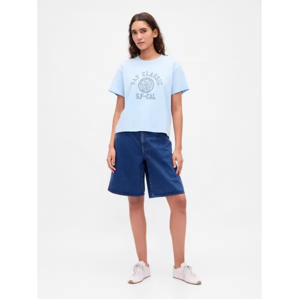  Dámske tričko GAP LOGO TEE 833101-00 LIGHT BLUE SHADOW 