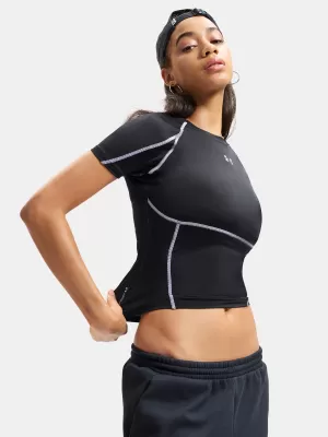 Dámske tričko UNDER ARMOUR HEATGEAR ELITE SS 6015368-008 ČIERNA
