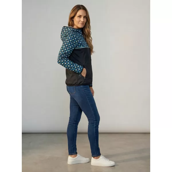  Dámska softshellová bunda premium ALTISPORT VOJ/ALW048JACK01 ČIERNOMODRÁ 