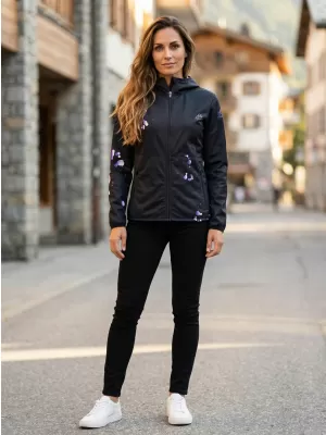 Dámska softshellová bunda premium ALTISPORT VOJ/ALW077JACK01 ČIERNA/FIALOVÁ