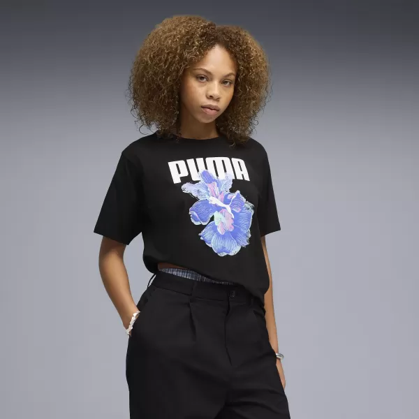  Dámske tričko PUMA GRAPHICS RELAXED TEE BETTER 691908_01 PUMA BLACK 