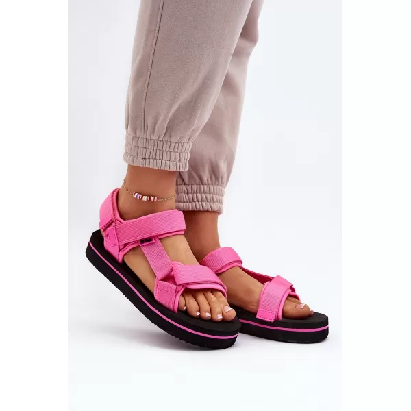  Dámske sandále LEE COOPER LCW-23-34-2613 BLACK/FUCHSIA 