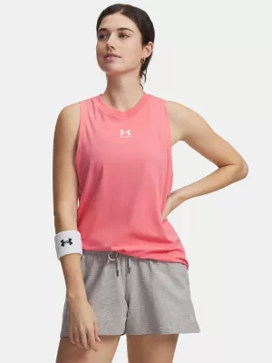 Dámske tielko UNDER ARMOUR UA RIVAL MUSCLE TANK 1383659-600 RUŽOVÁ