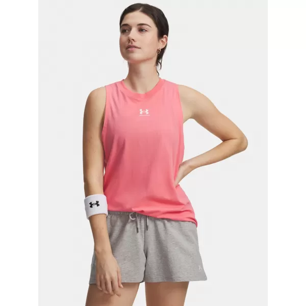  Dámske tielko UNDER ARMOUR UA RIVAL MUSCLE TANK 1383659-600 RUŽOVÁ 
