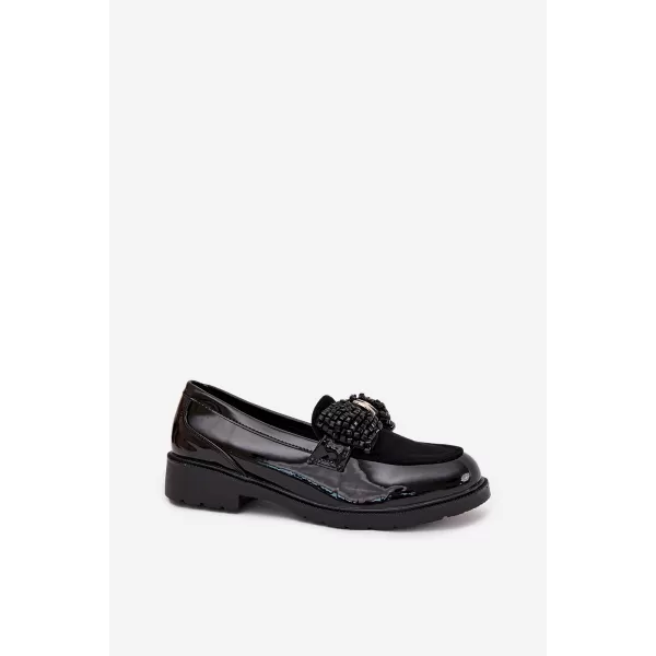  Dámske mokasíny D&A HY51-319 BLACK 