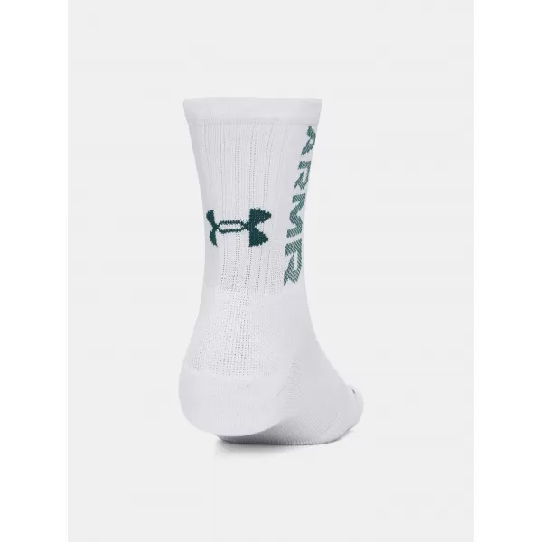  Ponožky UNDER ARMOUR UA 3-MAKER 3PK MID-CREW 1373084-106 BIELA 