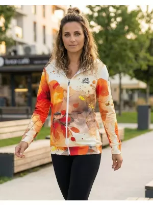 Dámska mikina na zips premium ALTISPORT VOJ/ALW127MI02 ORANŽOVÁ