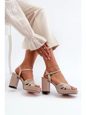 Dámske sandále D&A MR38-668 BEIGE