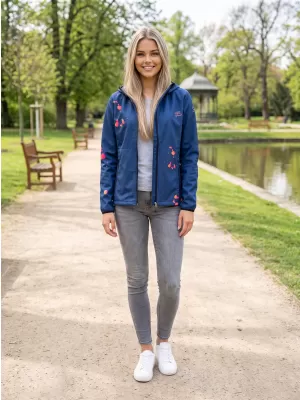 Dámska softshellová bunda premium ALTISPORT VOJ/ALW077JACK01 NÁMORNÁ MODRÁ/ORANŽOVÁ