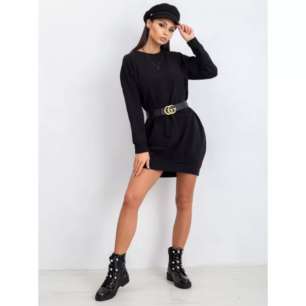  Dámske šaty BASIC FEEL GOOD RV-TU-5184.93P NOIRE 