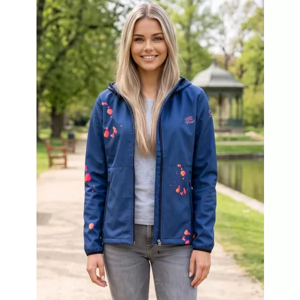 Dámska softshellová bunda premium ALTISPORT VOJ/ALW077JACK01 NÁMORNÁ MODRÁ/ORANŽOVÁ 
