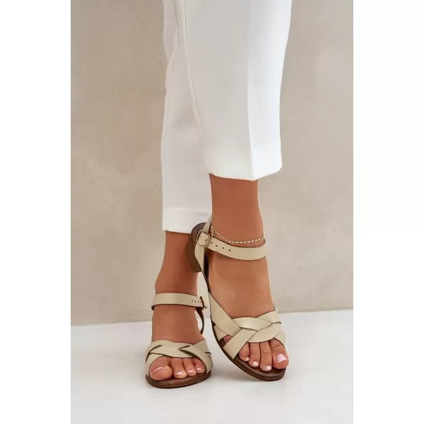  Dámske sandále ZAZOO 40372 BEIGE 