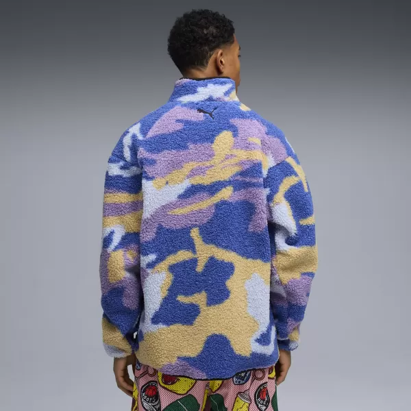  Pánska bunda PUMA DYLAN POLAR FLEECE JACKET 632826-01 PLÁTNO/AOP 