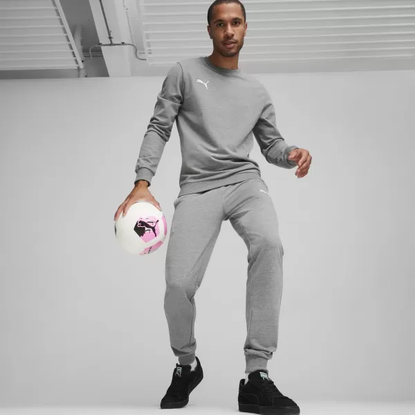  Pánske tepláky PUMA TEAMGOAL CASUALS PANTS 658598_33 MEDIUM GRAY HEATHER/WHITE 