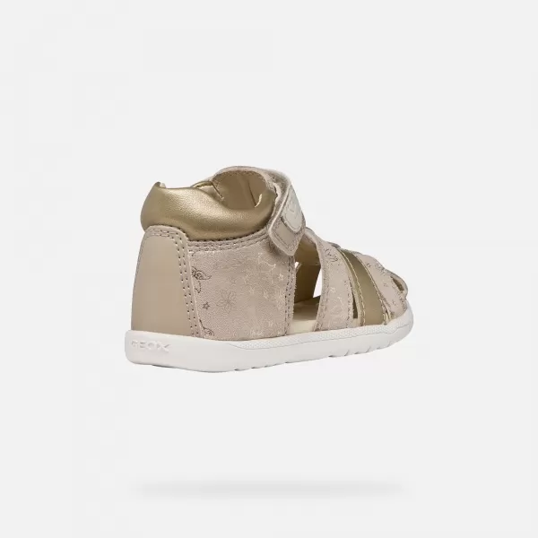  Dievčatá prvé kroky GEOX SANDAL MACCHIA B254WB007NFC8560 BÉŽOVÁ 