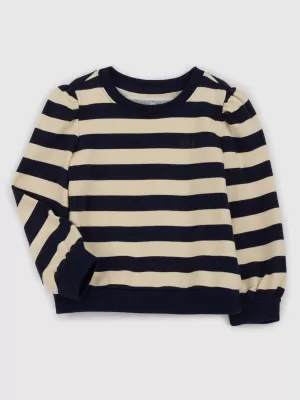 Detská mikina GAP LOGO CREW SWEATSHIRT 870968-00 NAVY STRIPE