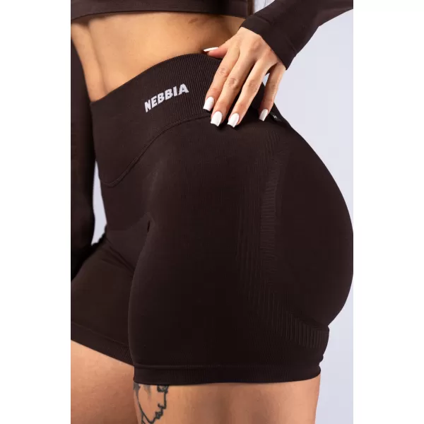  Push-up šortky s vysokým pásom POWER 893 DARK BROWN Nebbia 