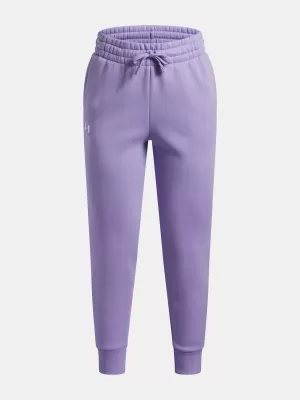 Dievčenské tepláky UNDER ARMOUR UA RIVAL FLEECE JOGGERS 1379525-538 FIALOVÁ