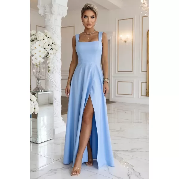  Dámske šaty NUMOCO 633-4 SVETLO MODRÁ 