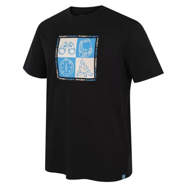  Pánske tričko HUSKY TEE SQUARE M BLACK 